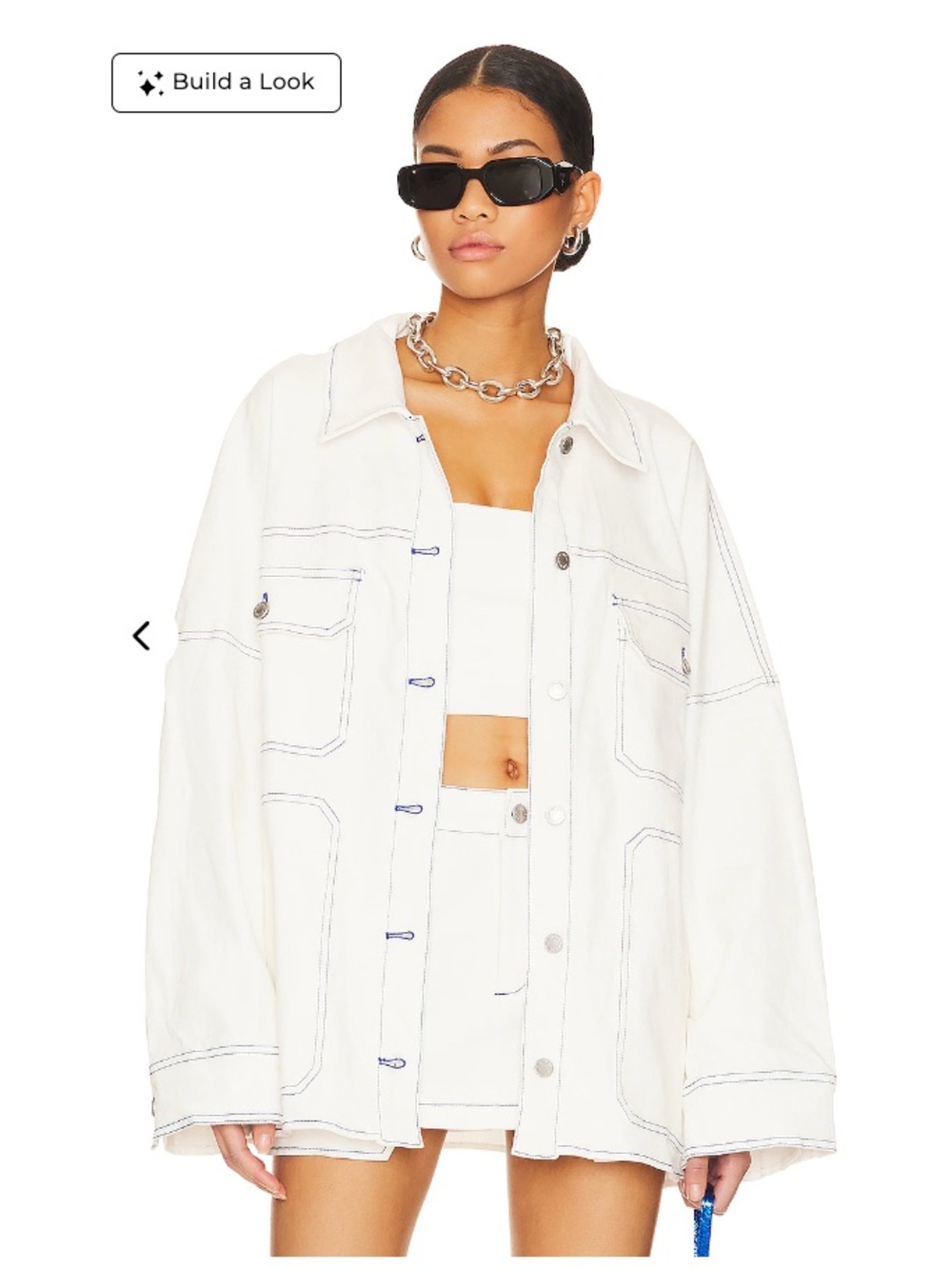 By Dyln Oversized Jacket in White // XS